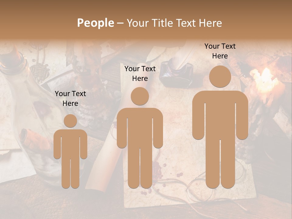 Scroll Inkwell Rubber Stamp PowerPoint Template