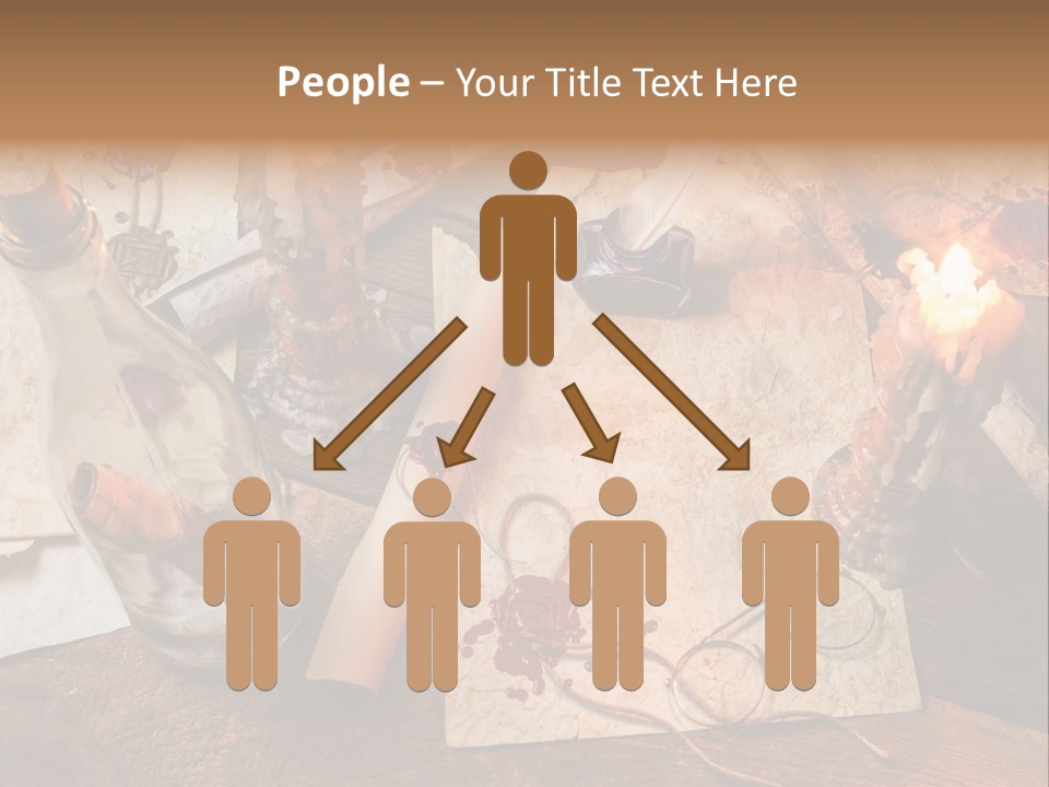 Scroll Inkwell Rubber Stamp PowerPoint Template