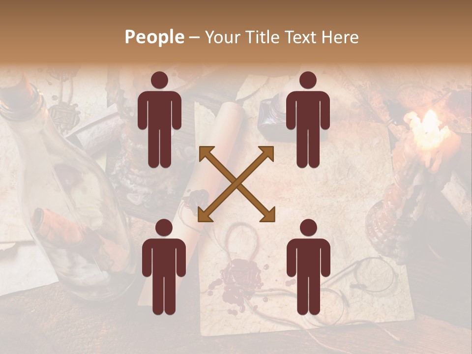 Scroll Inkwell Rubber Stamp PowerPoint Template