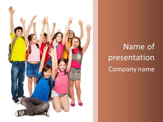 Diversity Boy Excitement PowerPoint Template