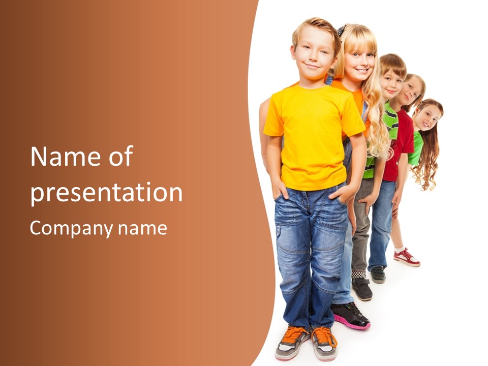 Years Old Boy Isolated PowerPoint Template