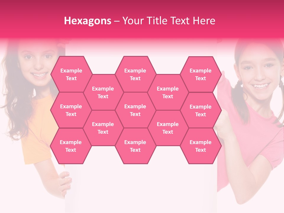 Girls Showing Childhood PowerPoint Template