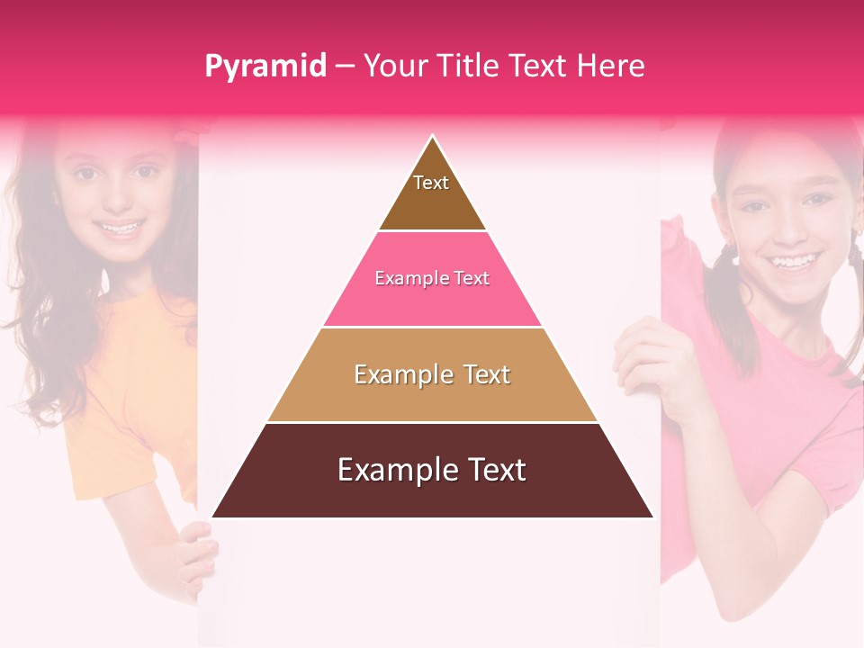 Girls Showing Childhood PowerPoint Template