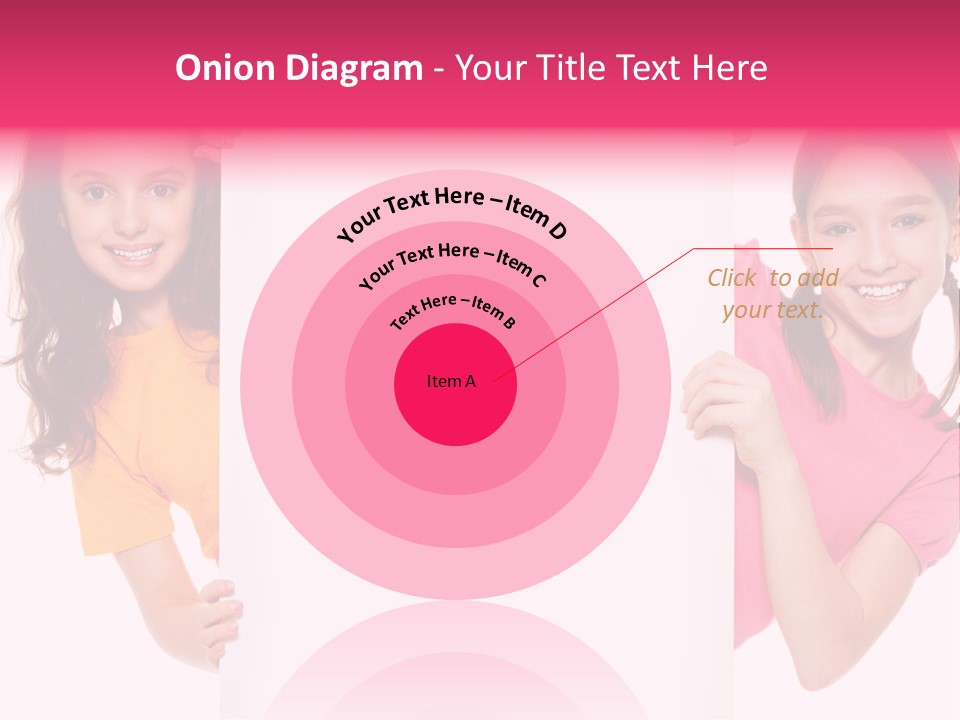 Girls Showing Childhood PowerPoint Template