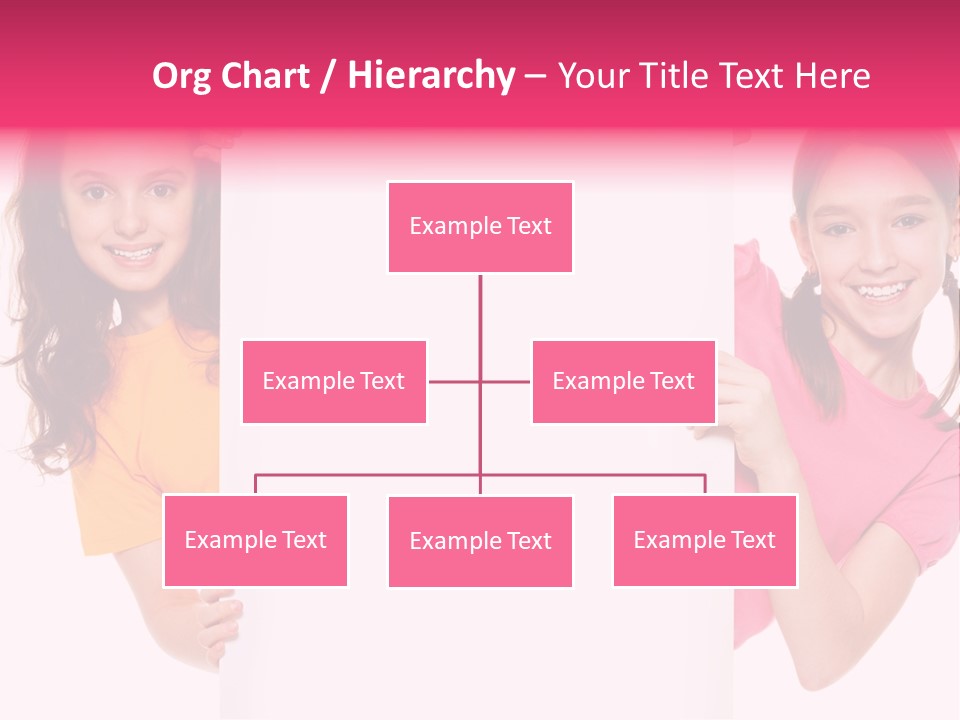 Girls Showing Childhood PowerPoint Template
