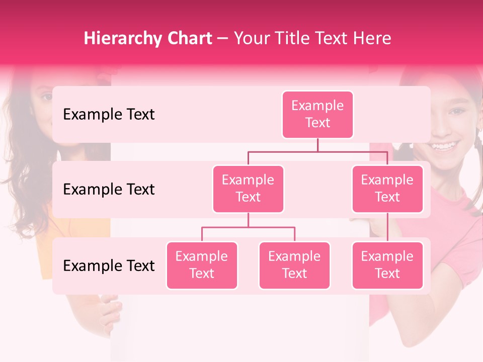 Girls Showing Childhood PowerPoint Template