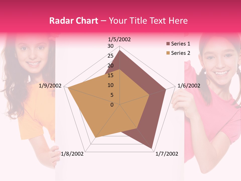 Girls Showing Childhood PowerPoint Template