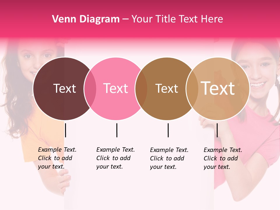 Girls Showing Childhood PowerPoint Template