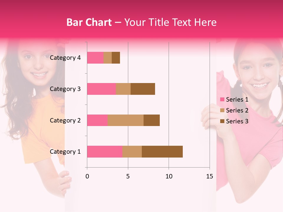 Girls Showing Childhood PowerPoint Template