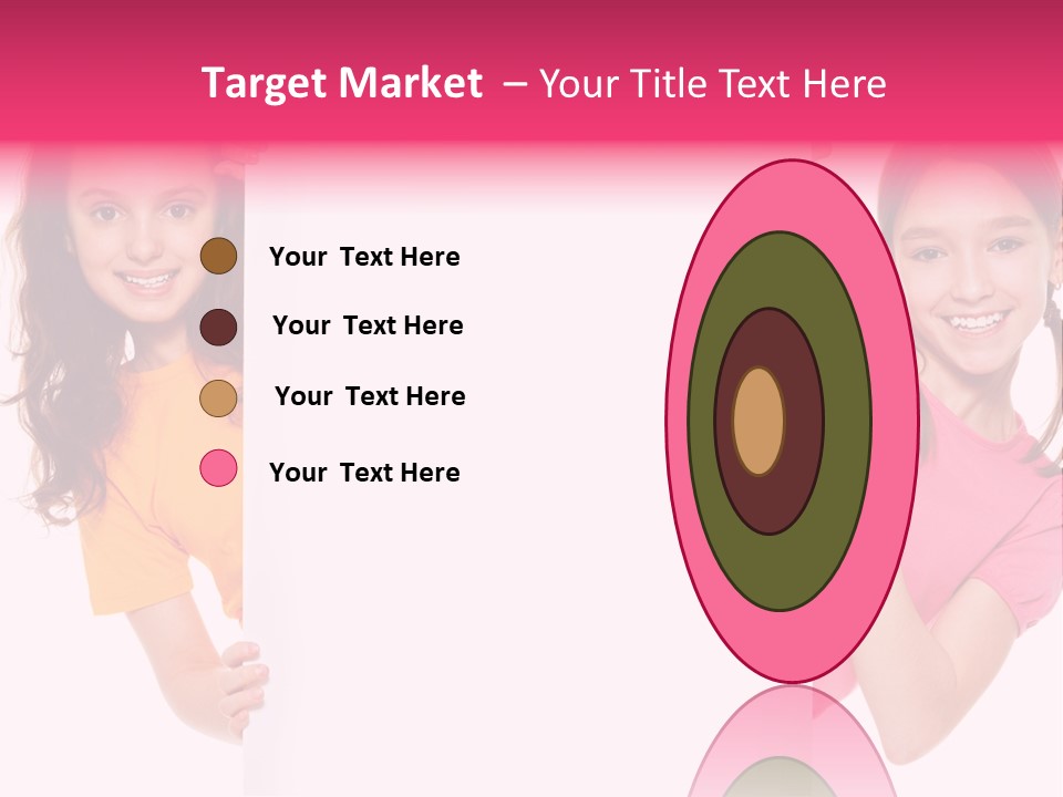 Girls Showing Childhood PowerPoint Template