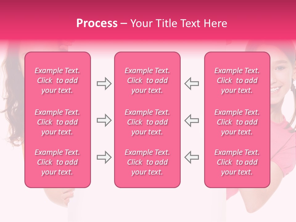 Girls Showing Childhood PowerPoint Template