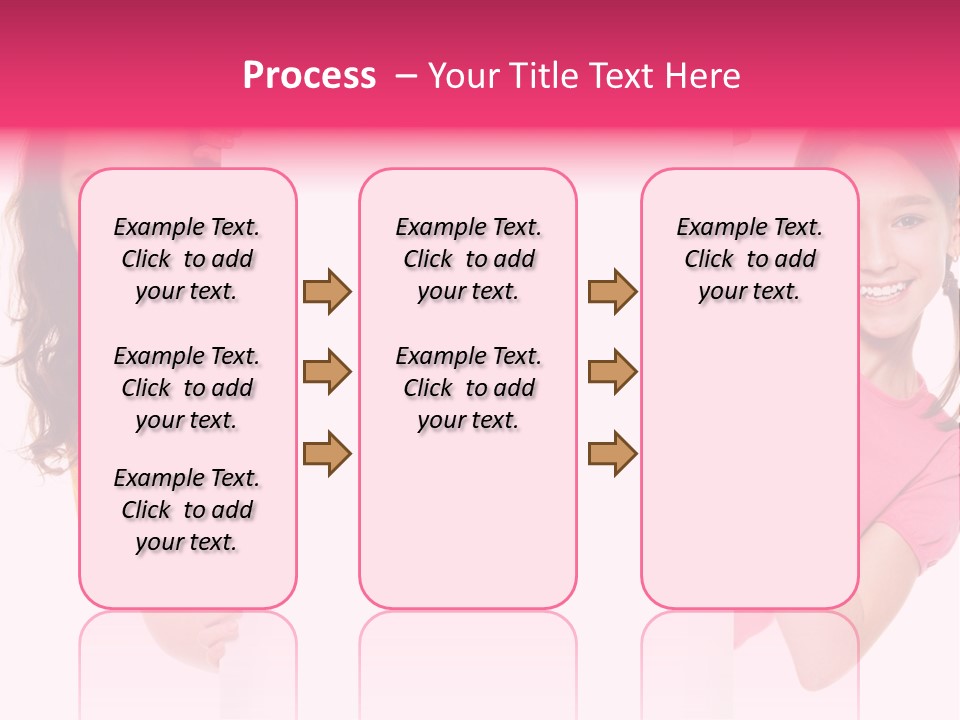 Girls Showing Childhood PowerPoint Template