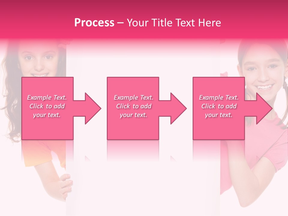 Girls Showing Childhood PowerPoint Template