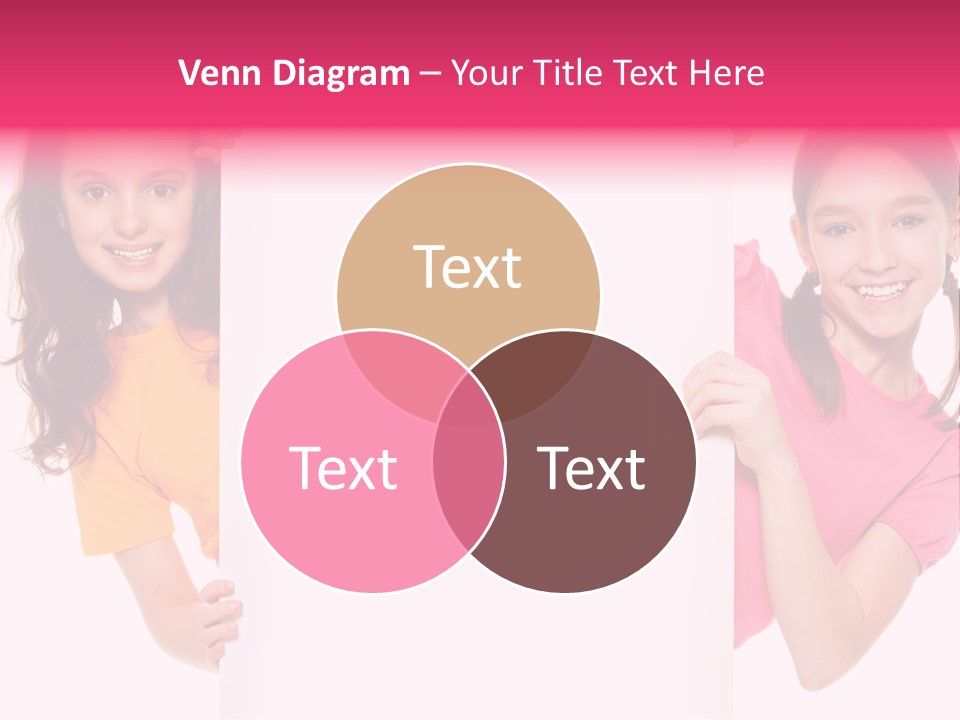 Girls Showing Childhood PowerPoint Template