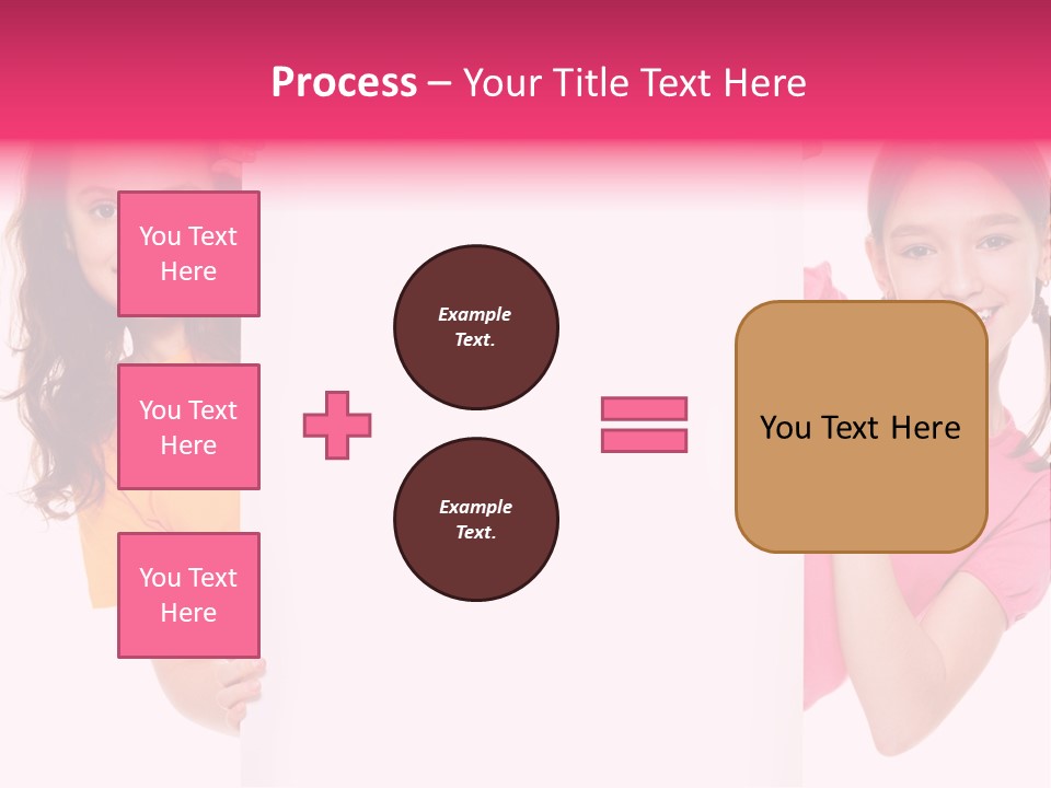 Girls Showing Childhood PowerPoint Template