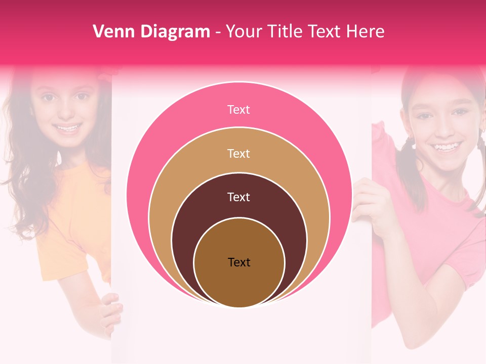 Girls Showing Childhood PowerPoint Template
