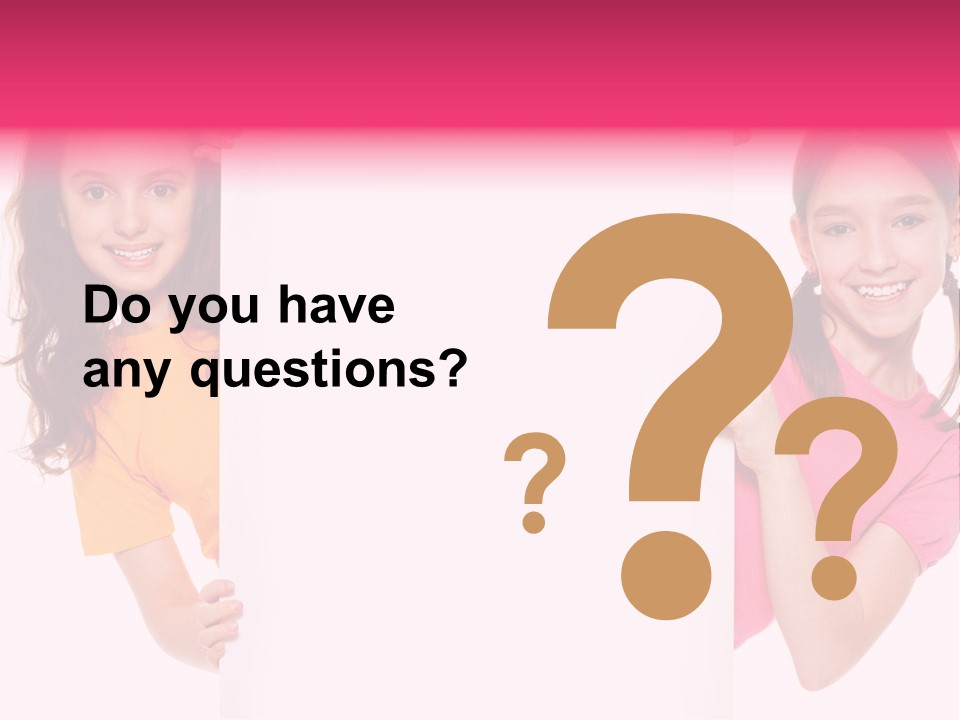 Girls Showing Childhood PowerPoint Template