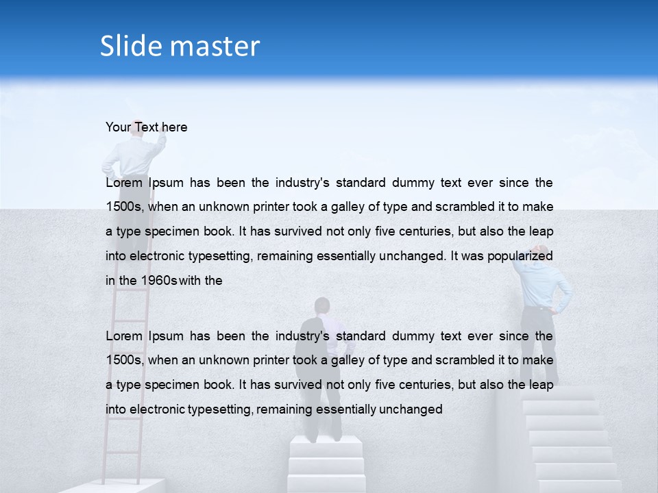 Summer Clouds Man PowerPoint Template