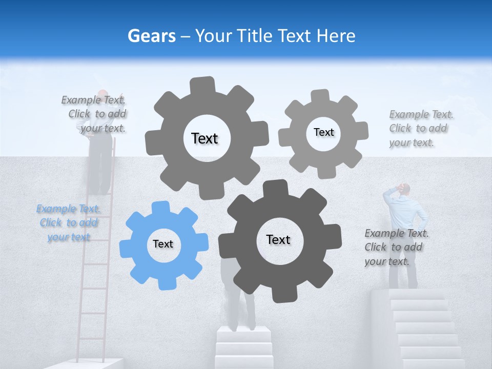 Summer Clouds Man PowerPoint Template