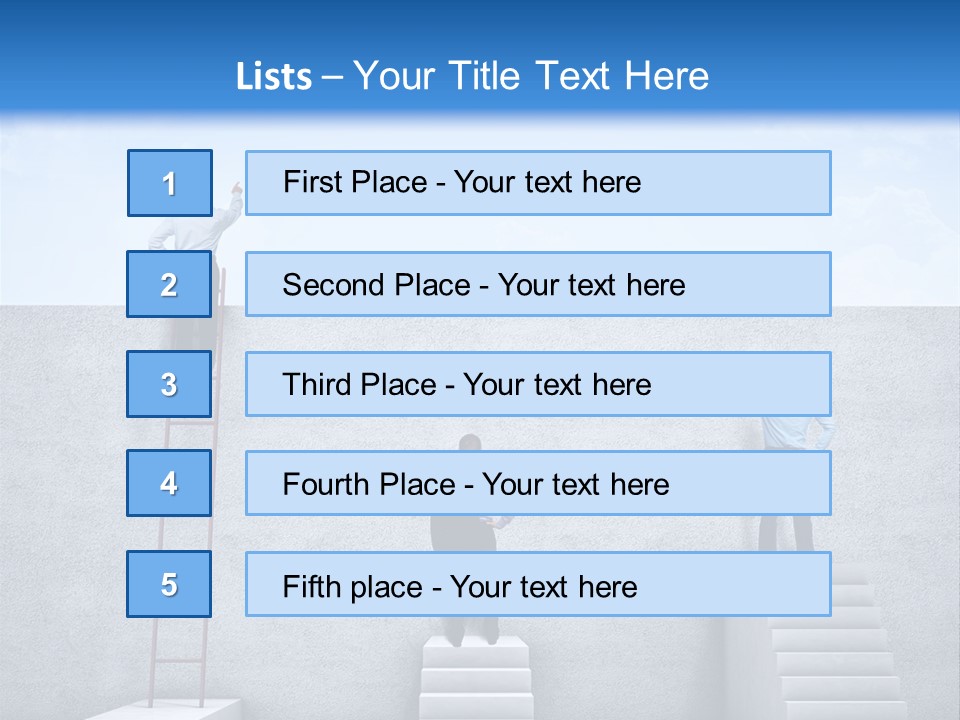 Summer Clouds Man PowerPoint Template