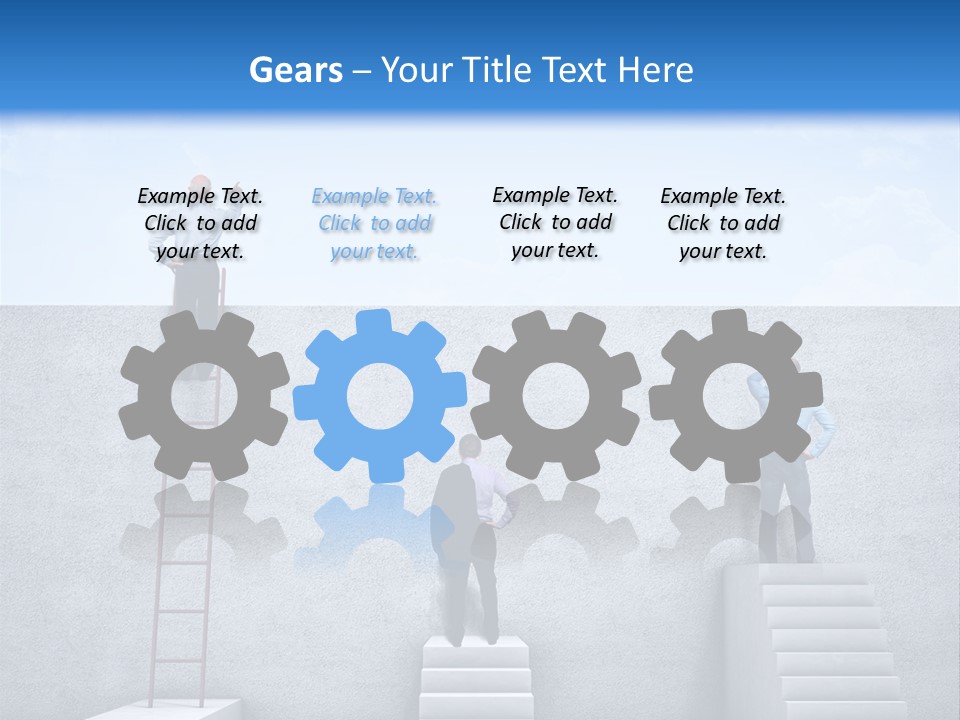 Summer Clouds Man PowerPoint Template