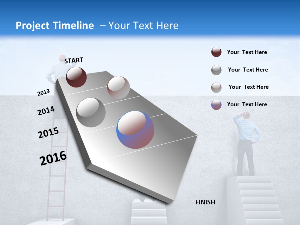 Summer Clouds Man PowerPoint Template