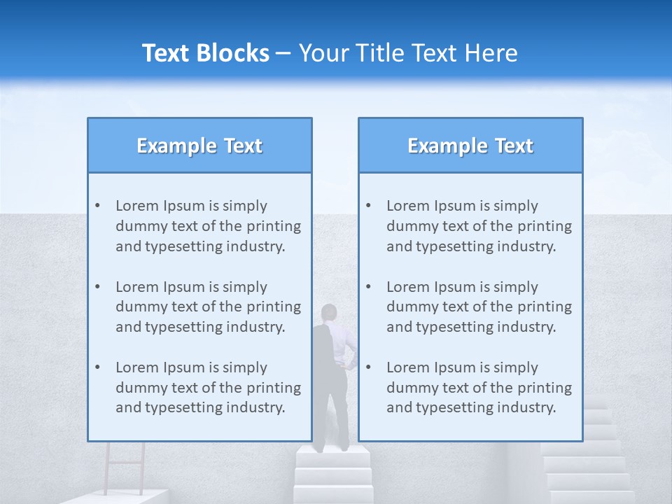 Summer Clouds Man PowerPoint Template