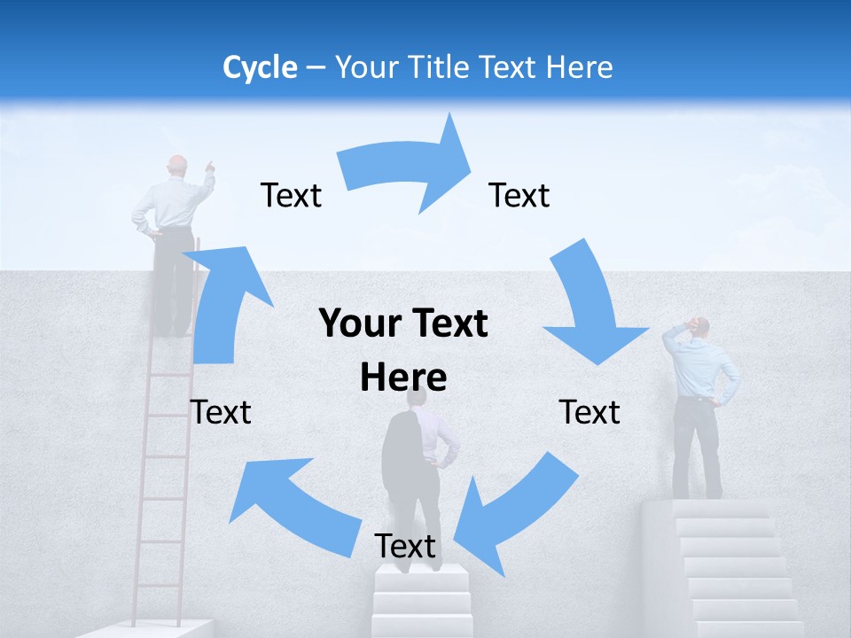 Summer Clouds Man PowerPoint Template