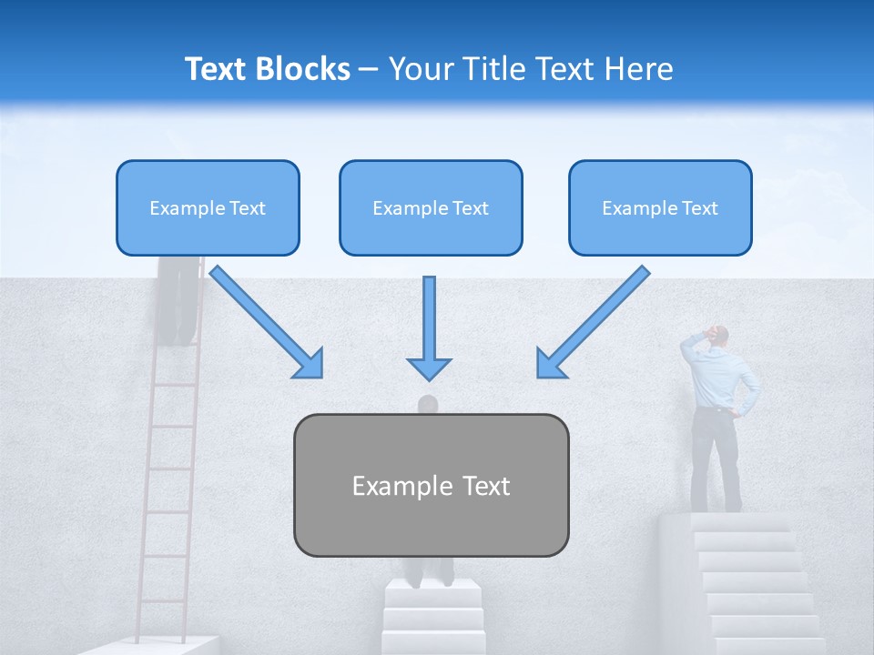 Summer Clouds Man PowerPoint Template
