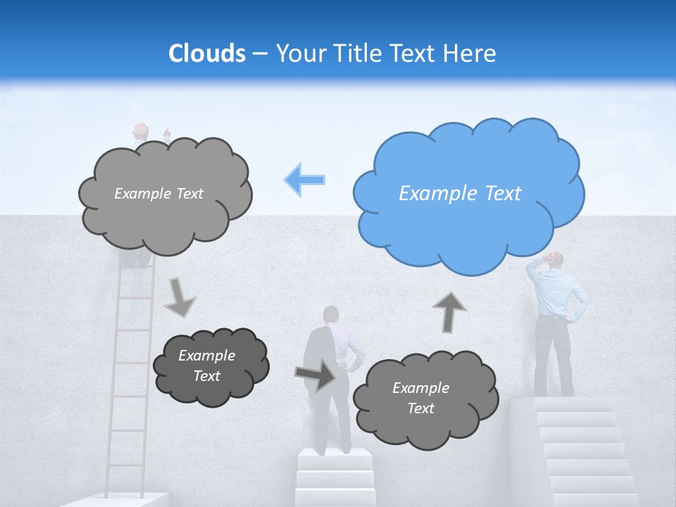 Summer Clouds Man PowerPoint Template