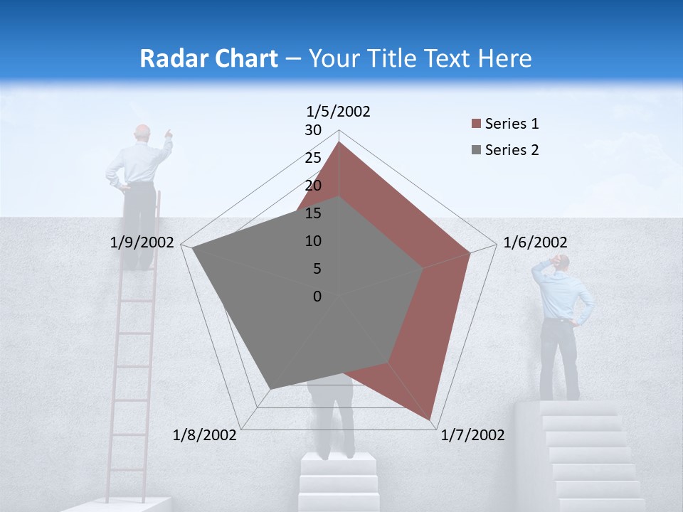 Summer Clouds Man PowerPoint Template