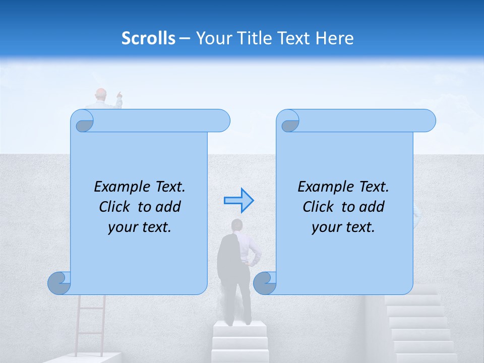 Summer Clouds Man PowerPoint Template