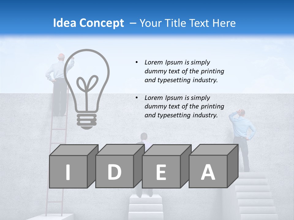 Summer Clouds Man PowerPoint Template