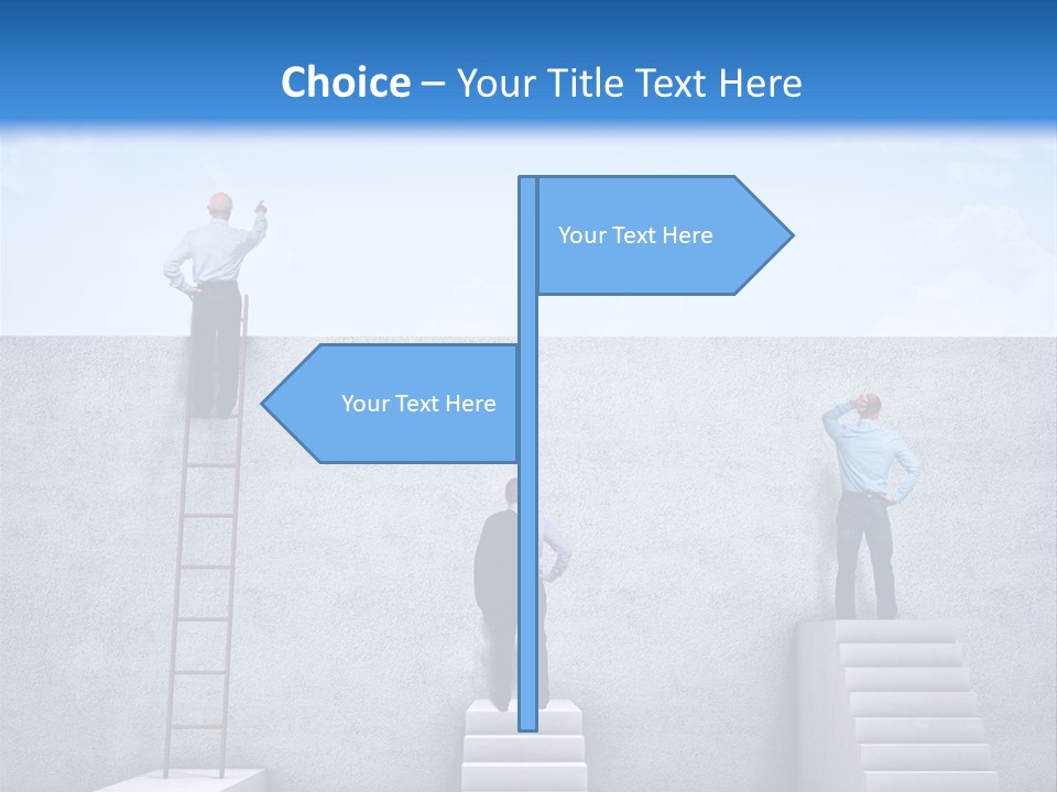 Summer Clouds Man PowerPoint Template