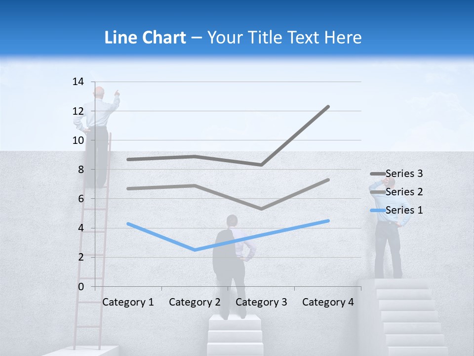 Summer Clouds Man PowerPoint Template