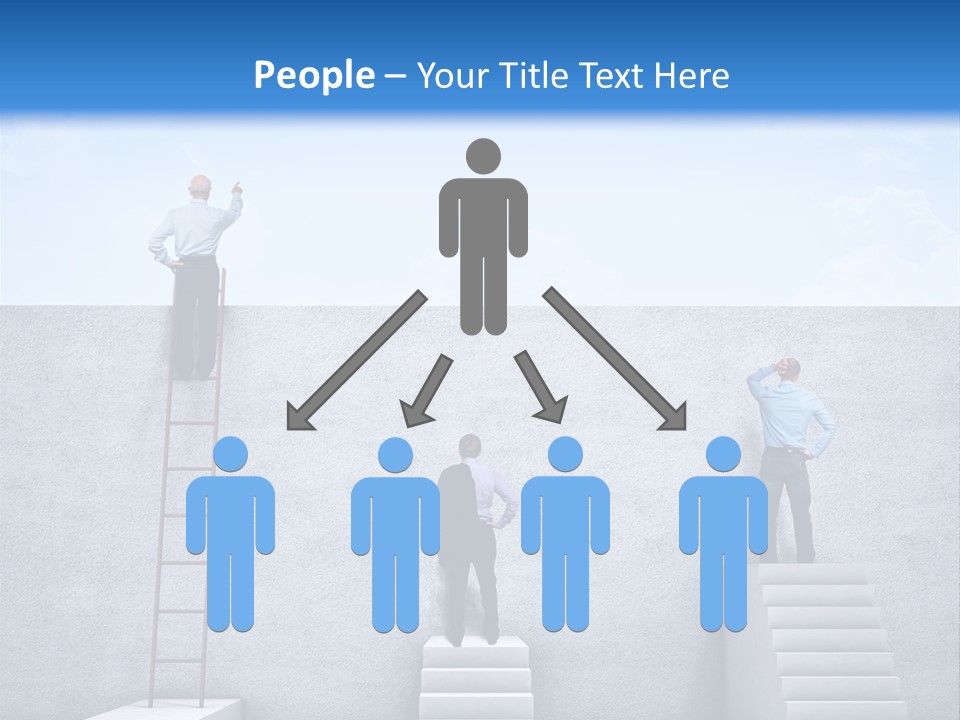 Summer Clouds Man PowerPoint Template