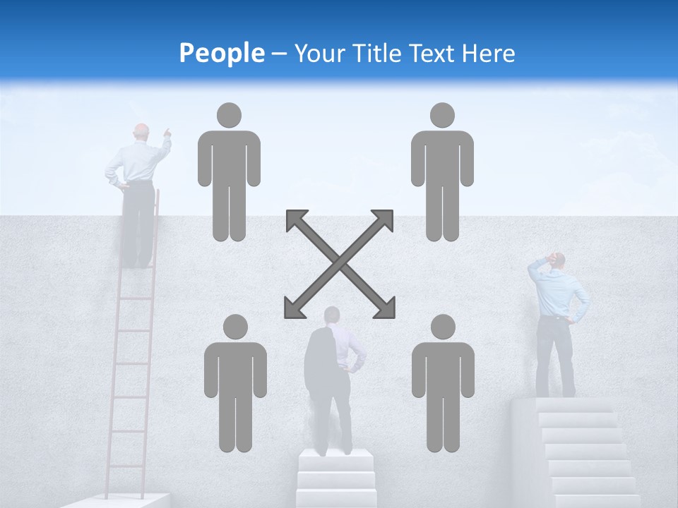 Summer Clouds Man PowerPoint Template