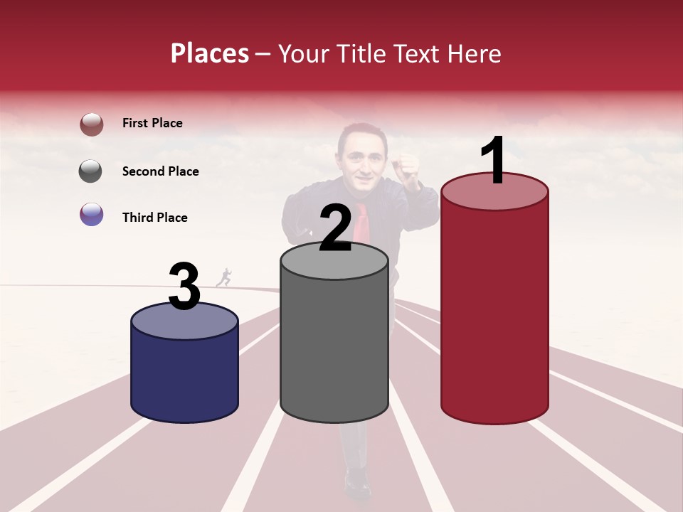 Man Run Determination PowerPoint Template