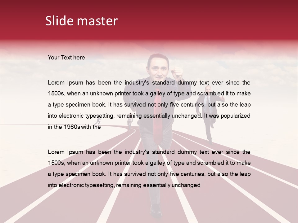 Man Run Determination PowerPoint Template