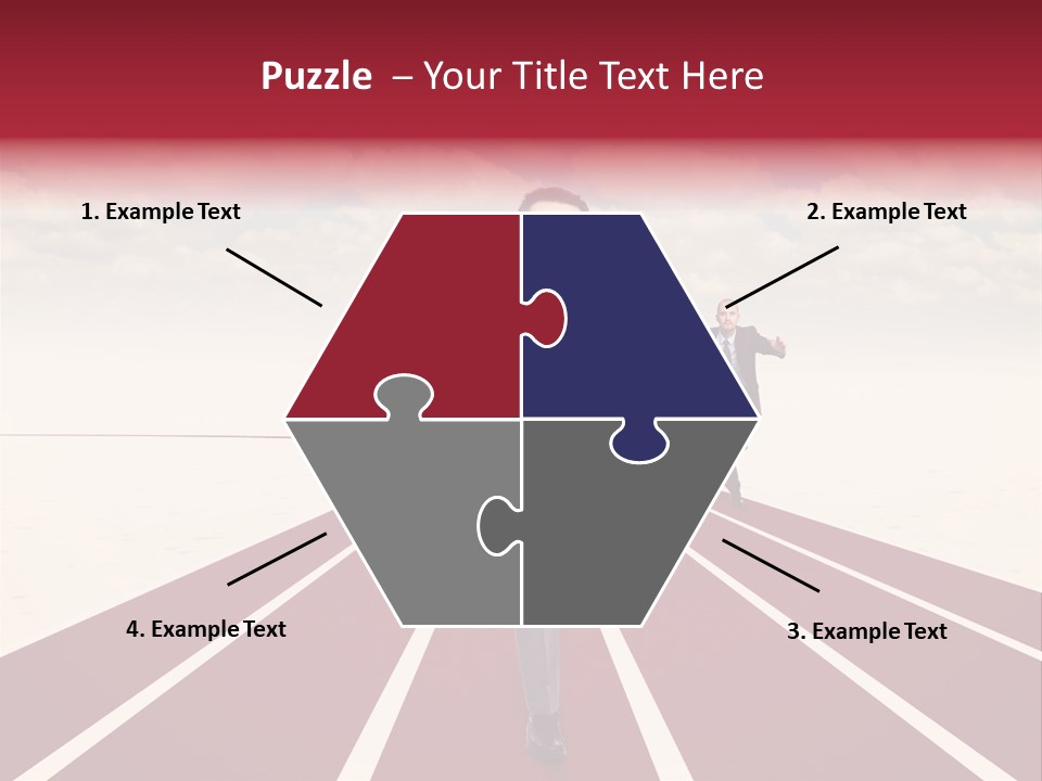 Man Run Determination PowerPoint Template