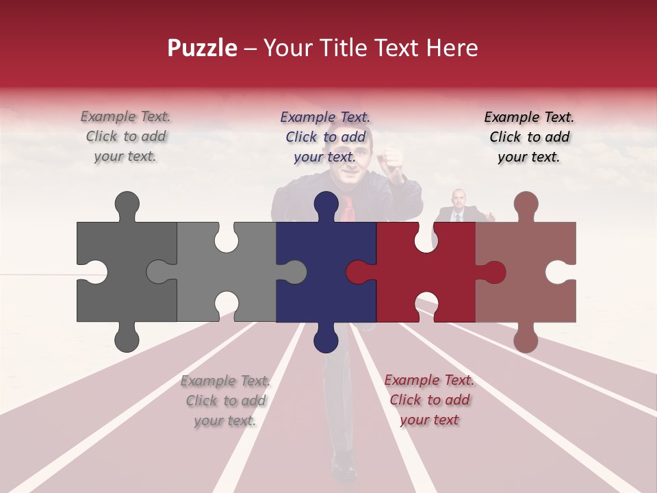 Man Run Determination PowerPoint Template