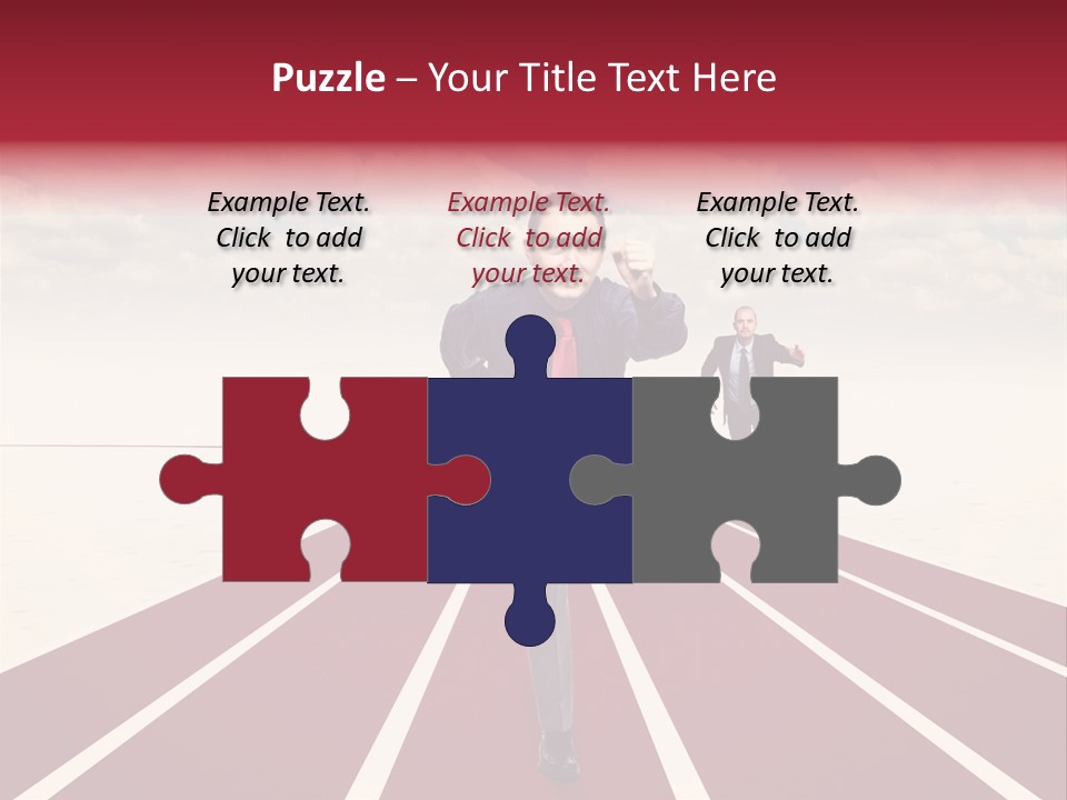 Man Run Determination PowerPoint Template