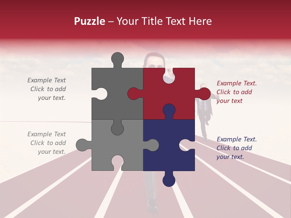 Man Run Determination PowerPoint Template