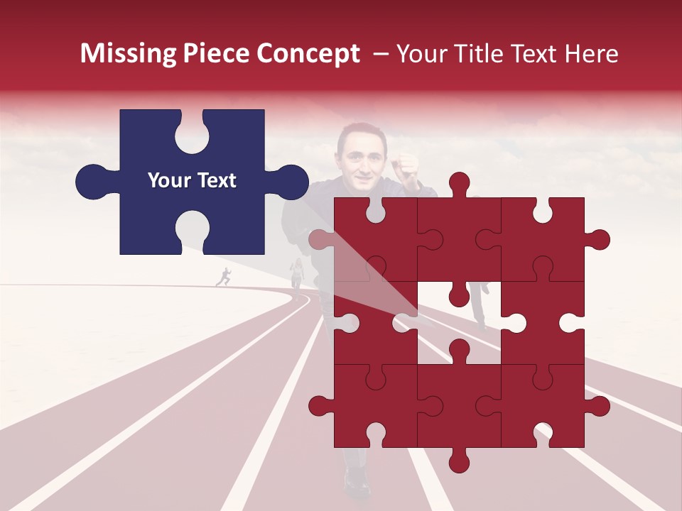 Man Run Determination PowerPoint Template