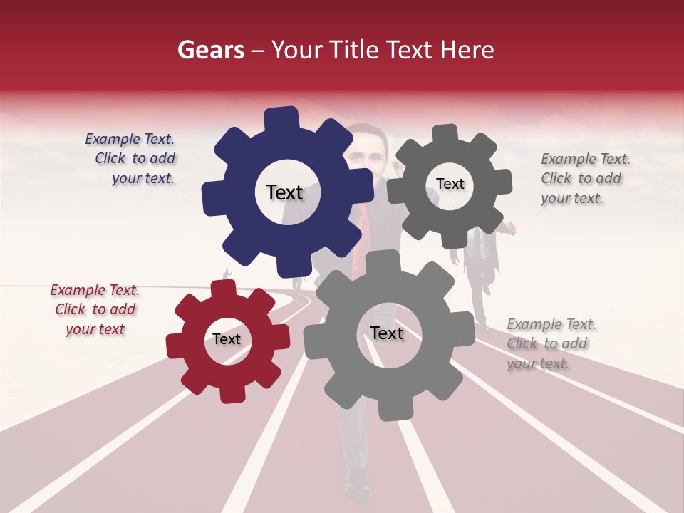 Man Run Determination PowerPoint Template