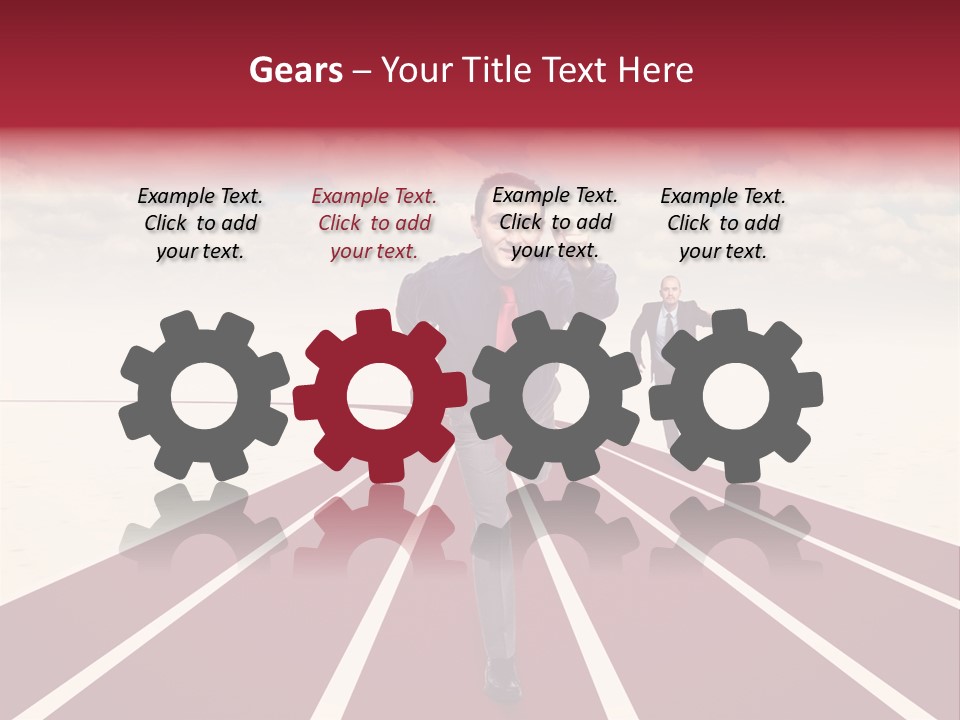 Man Run Determination PowerPoint Template