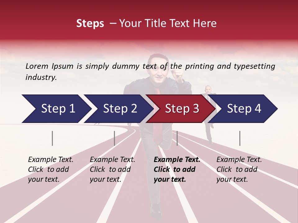 Man Run Determination PowerPoint Template
