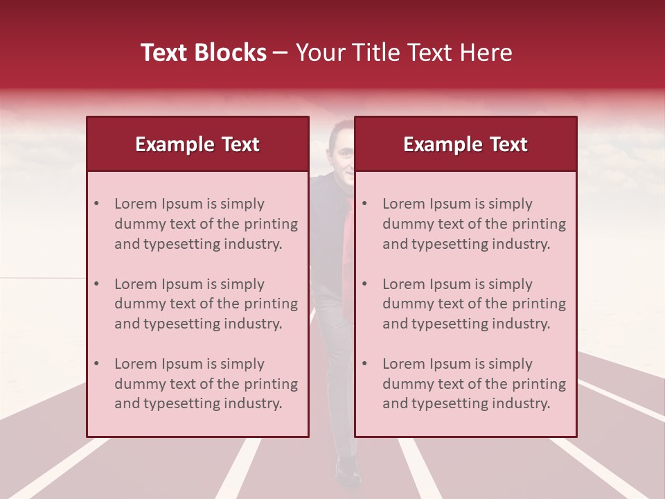 Man Run Determination PowerPoint Template