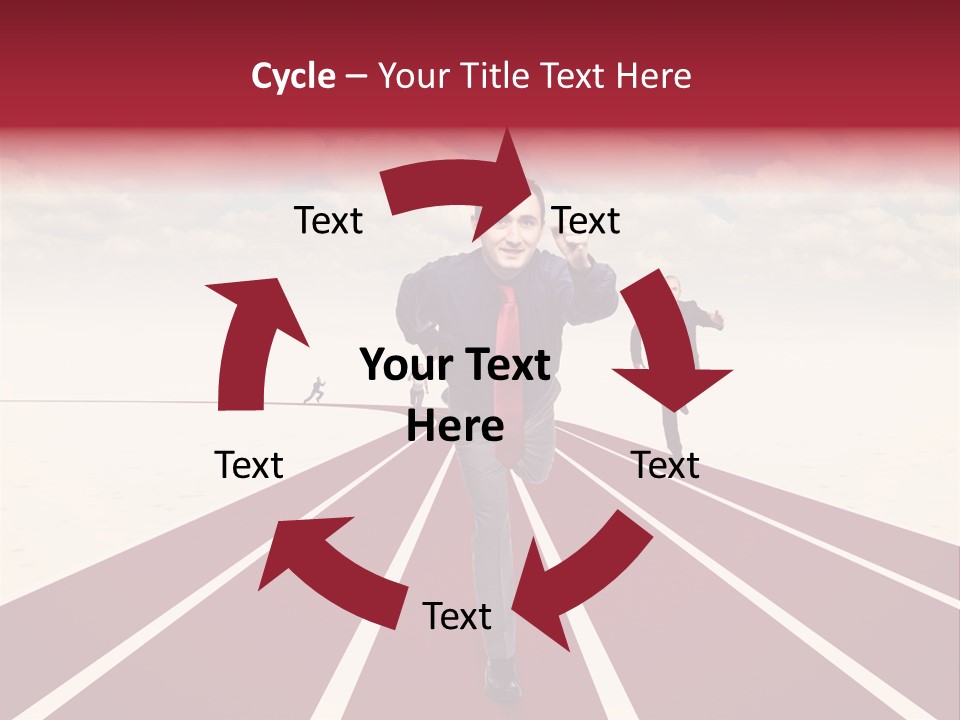 Man Run Determination PowerPoint Template