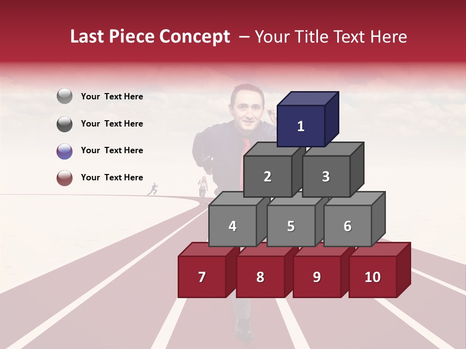 Man Run Determination PowerPoint Template